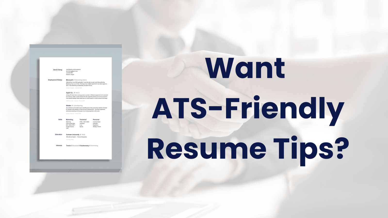 Want ATS-friendly resume tips? - HHCIL